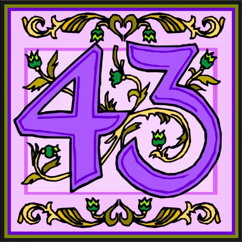 Flowery Purple Number 43
