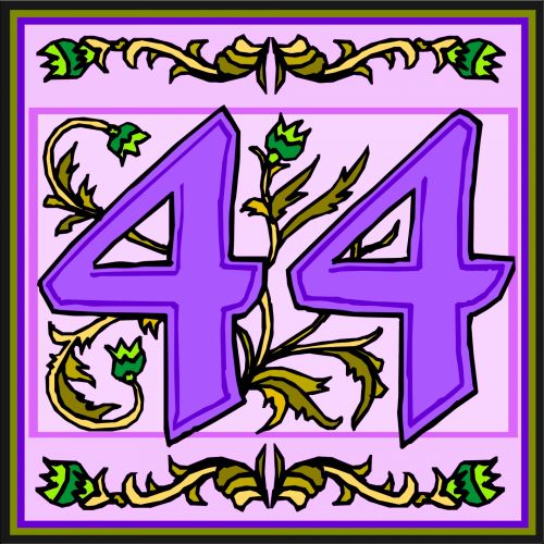 Flowery Purple Number 44