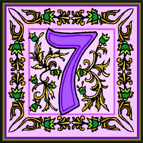 Flowery Purple Number 7