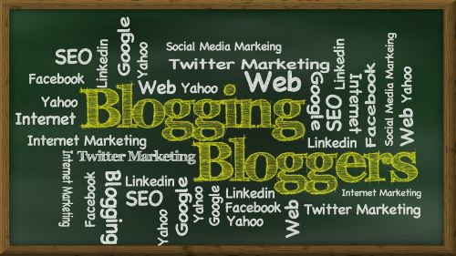 blogging social media chalk blackboard