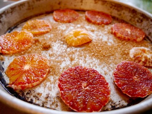 blood orange brown sugar baking pan