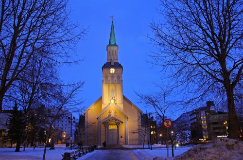 blue church dark