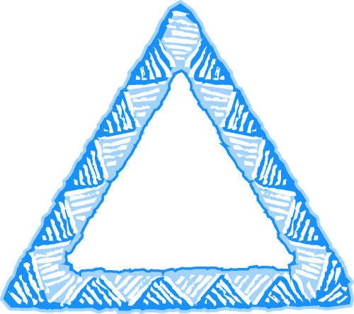 blue triangle frame