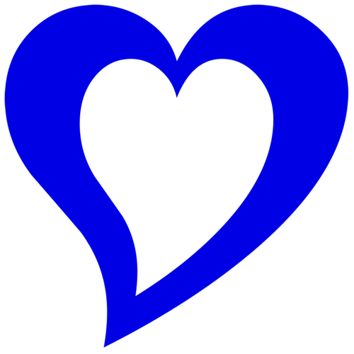 blue heart outline