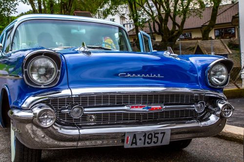 chevrolet auto blue