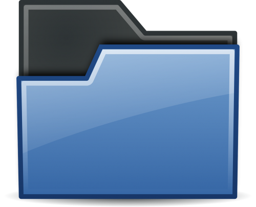 blue folder icons