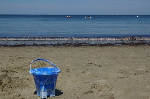 blue beach sand