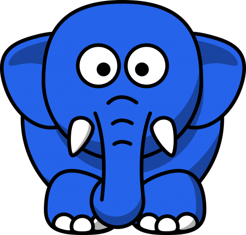 elephant animal blue