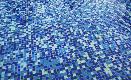 blue grid mosaic