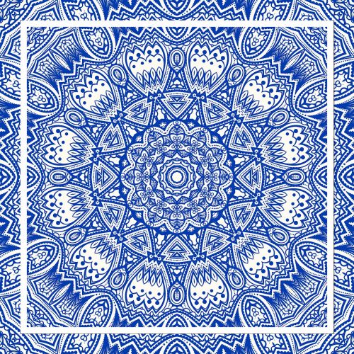 blue mandala kaleidoscope