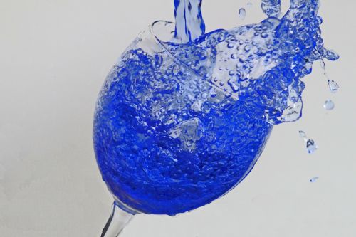 blue liquid drip