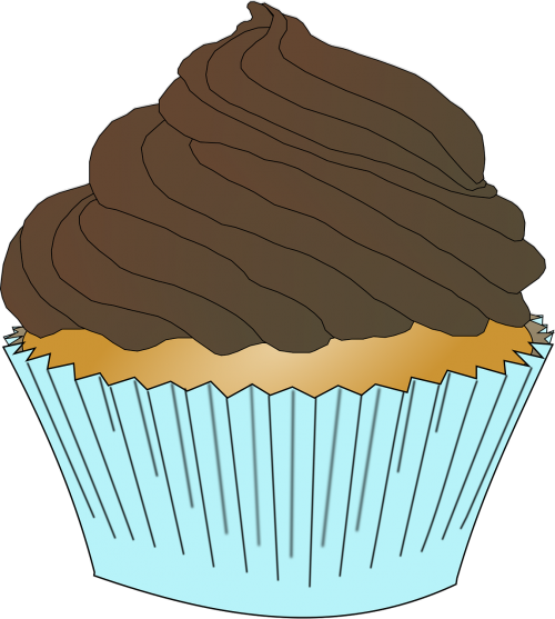 blue chocolate cupcake