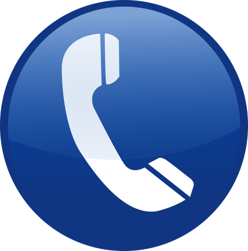 blue icon telephone