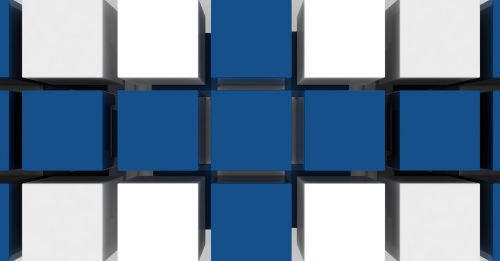 blue cube design