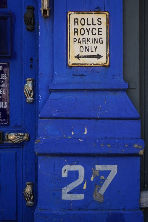 blue cobalt blue door