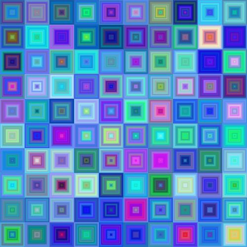 blue square background