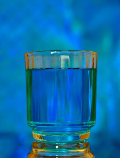 blue glass reflection