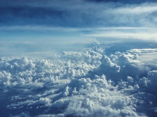 blue sky clouds