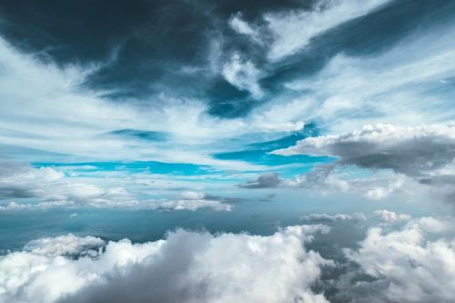 blue sky clouds