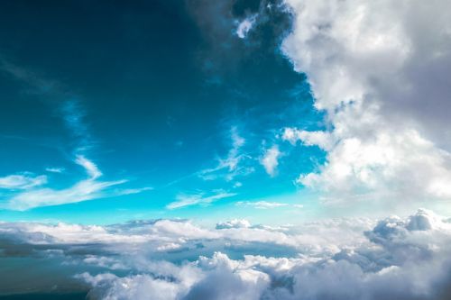 blue sky clouds