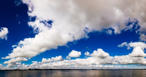 blue sky clouds