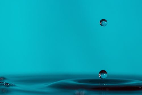 blue water drop