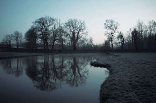 blue landscape lake