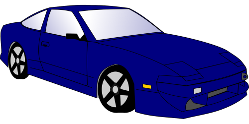 blue car automobile