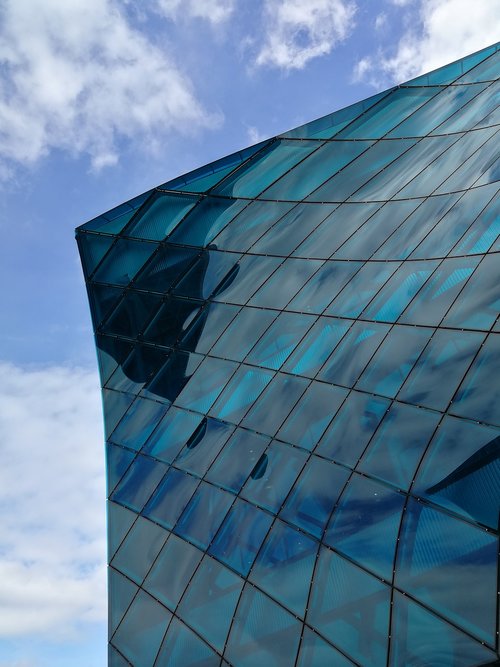 blue  architecture  glass
