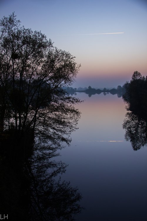 blue  reflection  morning