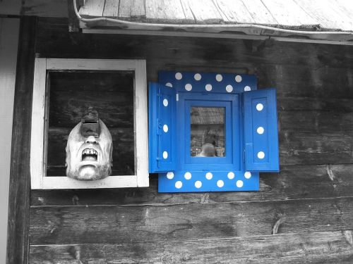 blue window home