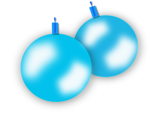 blue christmas ornaments
