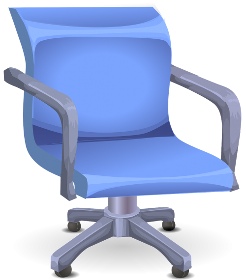 blue revolving chairs