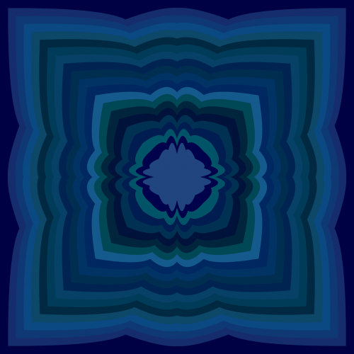 blue concentric graphic