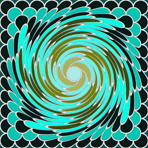 blue swirl design
