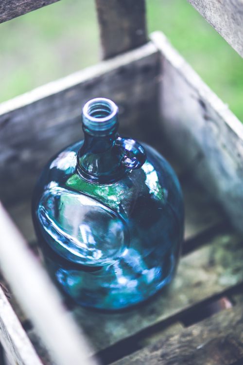 blue bottle glass