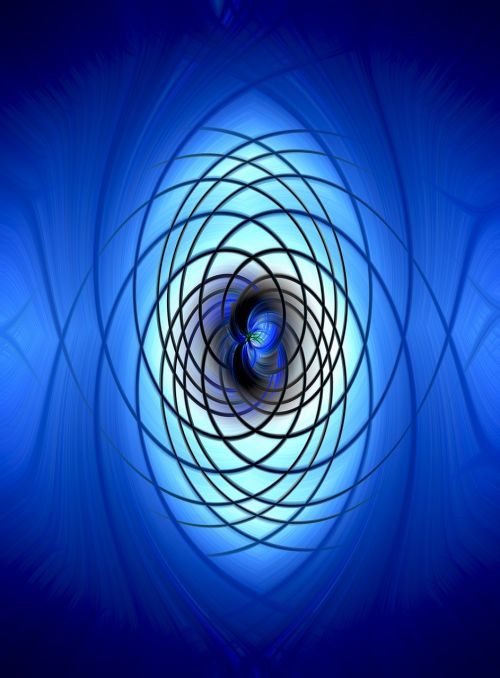blue pattern spiral