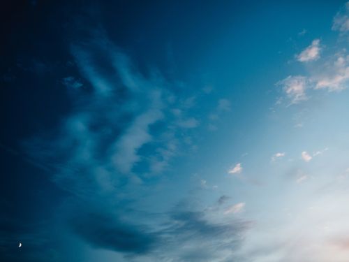 blue sky clouds