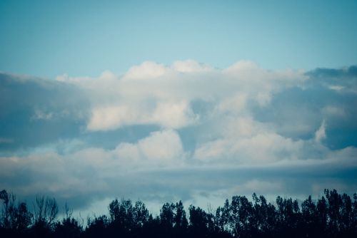 blue sky clouds