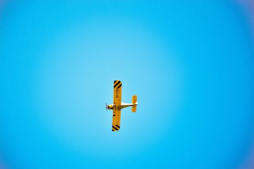 blue sky airplane