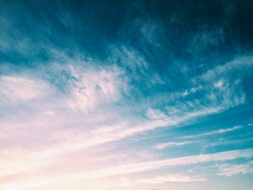 blue sky clouds