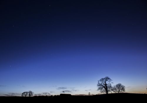 blue night sky