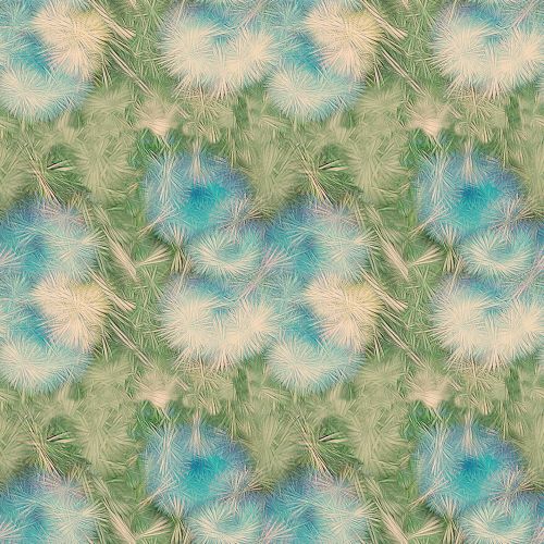 Blue Abstract Flower Repeat Tile