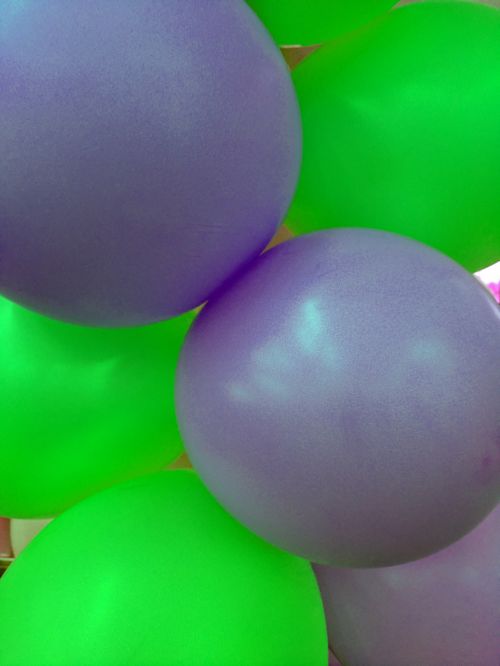 Blue And Green Balloons