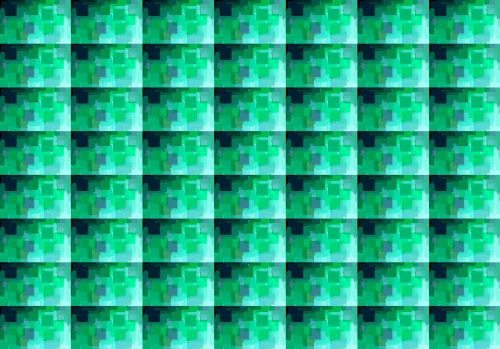 Blue And Green Pixel Pattern