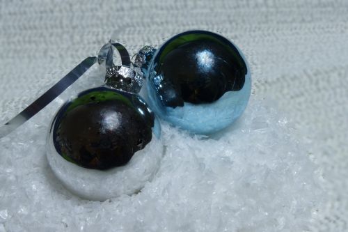 Blue And Silver Ornaments