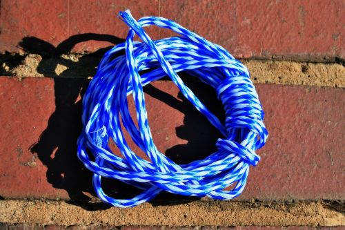 Blue And White Plastic Rope