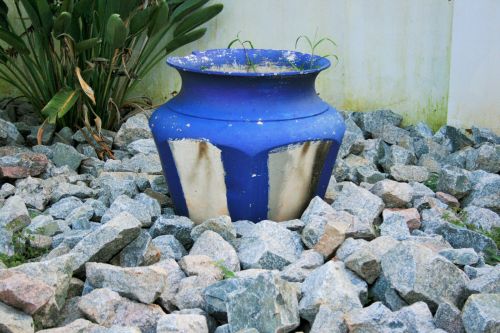Blue And White Pot For Plants