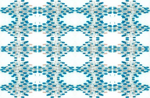 Blue And White Repeat Pattern 2