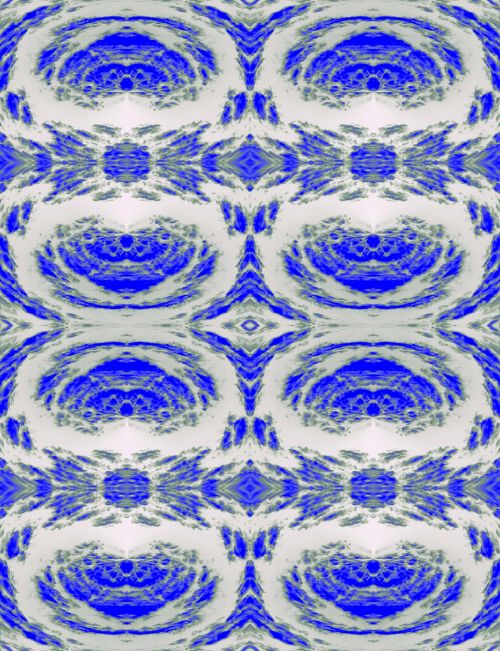 Blue And White Repeat Pattern